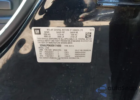 2022 Chevrolet Equinox Fwd 1Fl z USA, uszkodzony, nr VIN 3GNAXFEV3NS167080